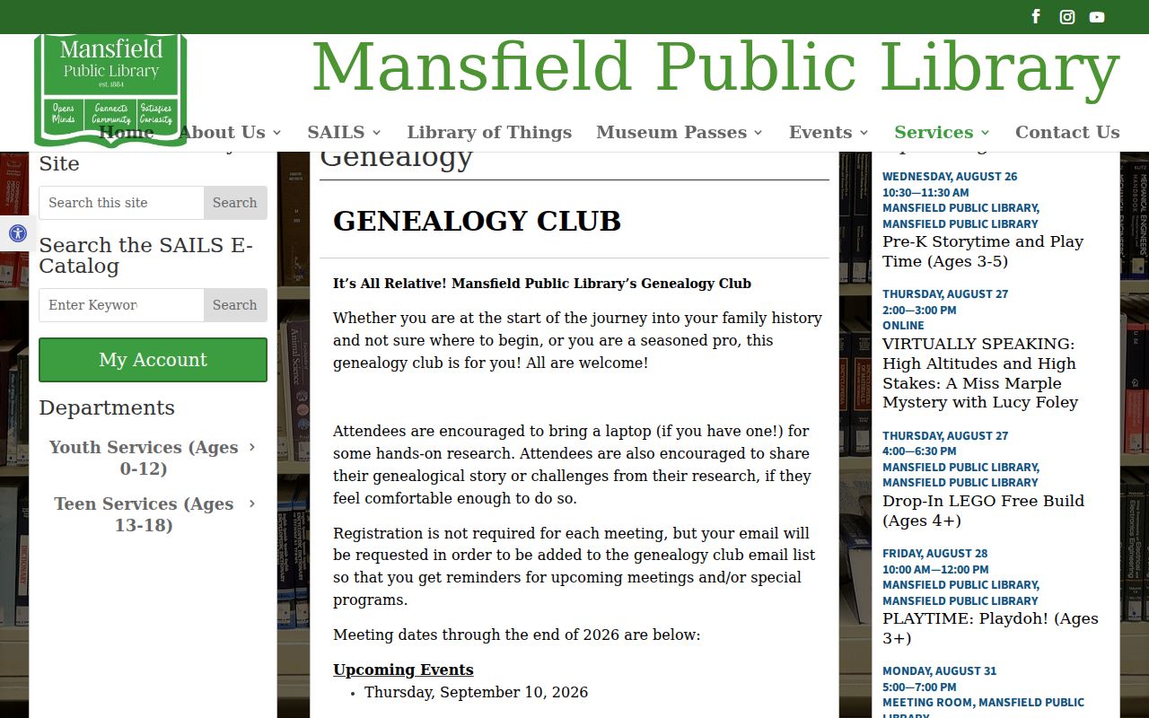 Mansfield city directory genealogy research resources